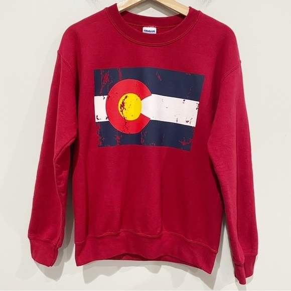 Colorado Flag Crewneck Sweatshirt Men’s Size Small - Picture 1 of 5